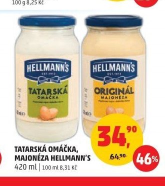 Tatarská omáčka, Majonéza Hellmann's