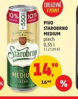 Pivo Starobrno Medium