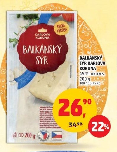 BALKÁNSKÝ SÝR KARLOVA KORUNA 200 g