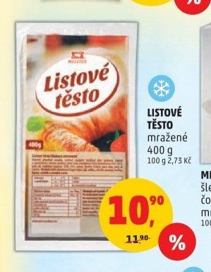 LISTOVÉ TĚSTO mražené