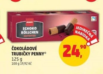 ČOKOLÁDOVÉ TRUBIČKY PENNY