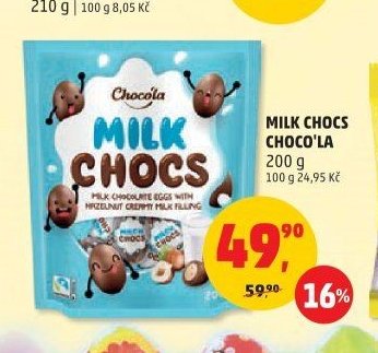 MILK CHOCS CHOCO'LA