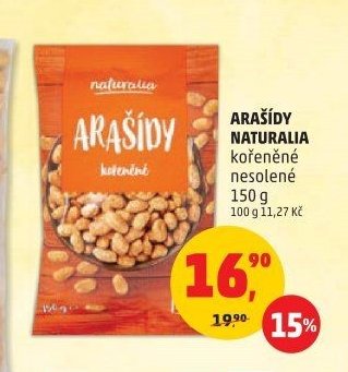 ARAŠÍDY NATURALIA kořeněné nesolené