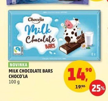MILK CHOCOLATE BARS CHOCO'LA