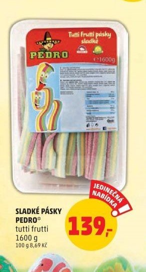 SLADKÉ PÁSKY PEDRO tutti frutti