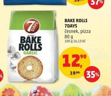 BAKE ROLLS 7DAYS česnek, pizza