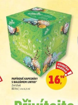 Papírové kapesníky s balzámem Linteo