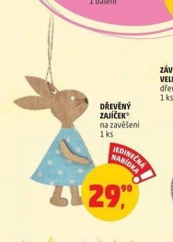 Dřevěný zajíček na zavěšení