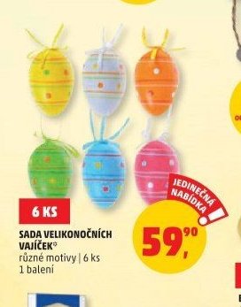 Sada velikonočních vajíček 6 ks