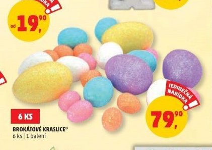 Brokátové kraslice 6 ks