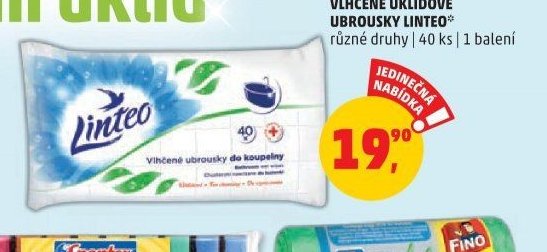Vlhčené úklidové ubrousky Linteo