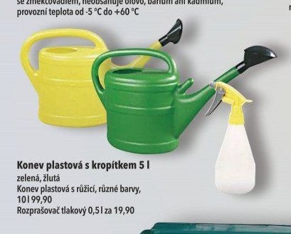 Konev plastová s kropítkem 5 l