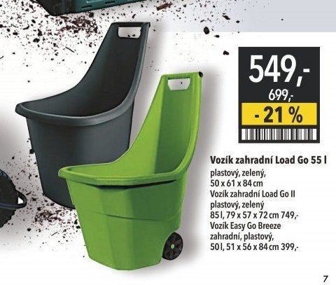 Vozík zahradní Load Go 55 l