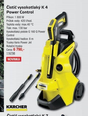 Čistič vysokotlaký K 4 Power Control - UNI HOBBY akcniletaky.com