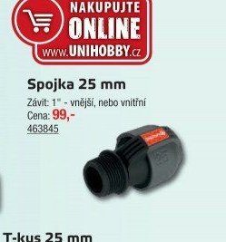 Spojka 25 mm - UNI HOBBY akcniletaky.com