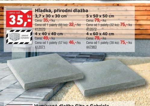 Hladká, přírodní dlažba - UNI HOBBY akcniletaky.com