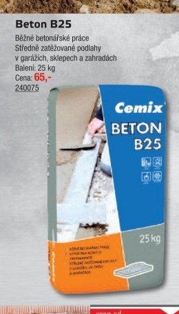 Beton B25 - UNI HOBBY akcniletaky.com