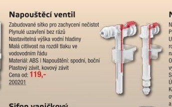 Napouštěcí ventil - UNI HOBBY akcniletaky.com