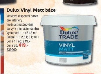 Dulux Vinyl Matt báze - UNI HOBBY akcniletaky.com
