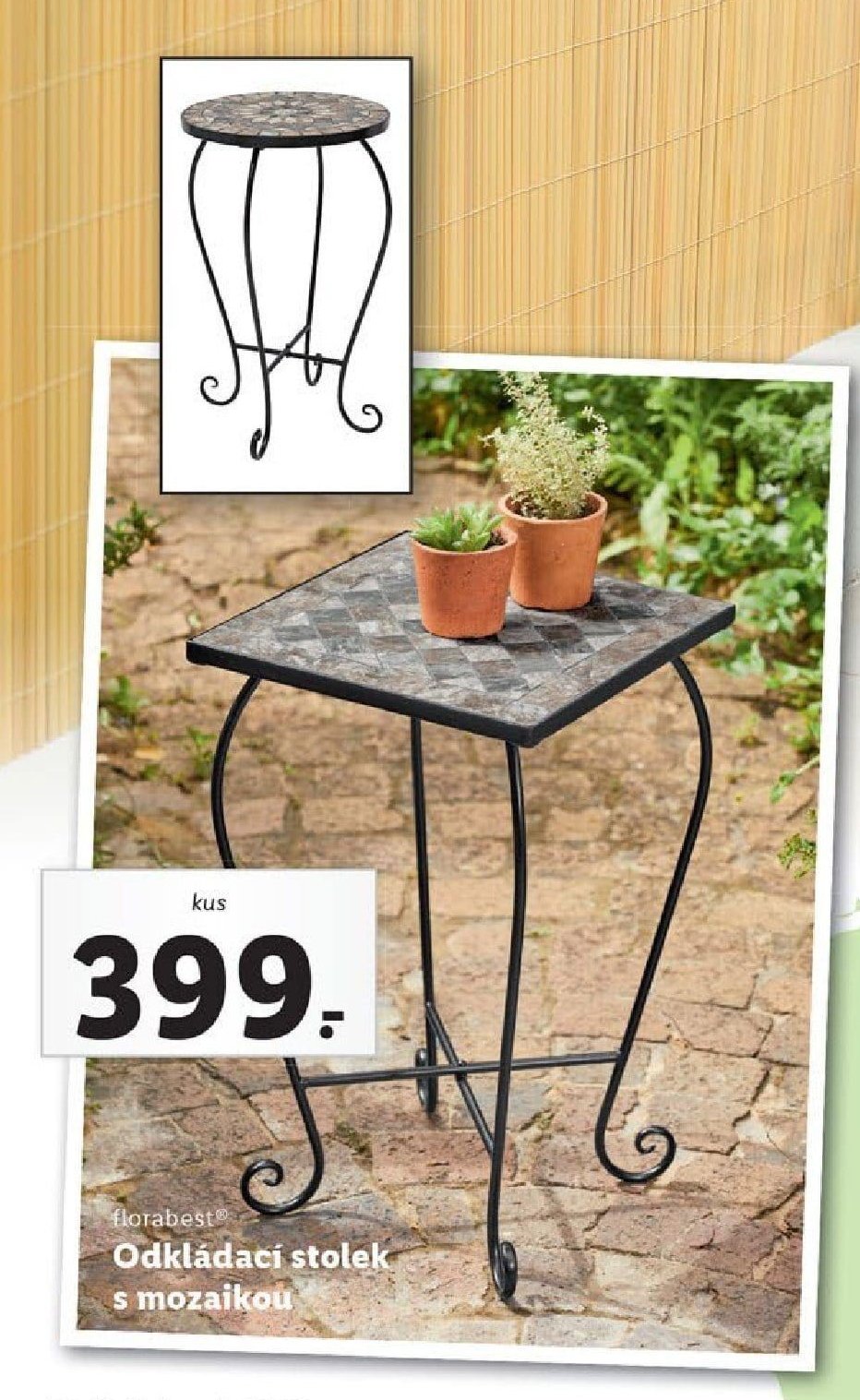 florabest Odkládací stolek s mozaikou