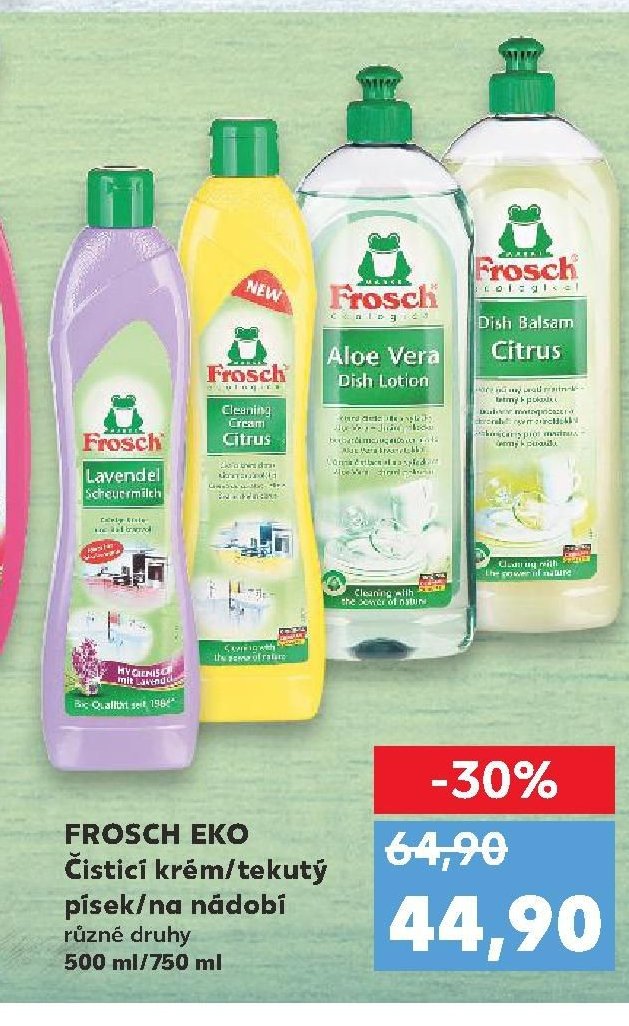 Frosch Eko čisticí krém/tekutý písek/na nádobí