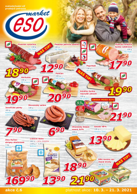 akční leták ESO MARKET 10.3.2021-21.3.2021