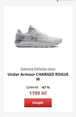 Dámská běžecká obuv Under Armour CHARGED ROGUE W