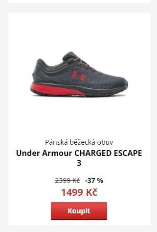 Pánská běžecká obuv Under Armour CHARGED ESCAPE 3