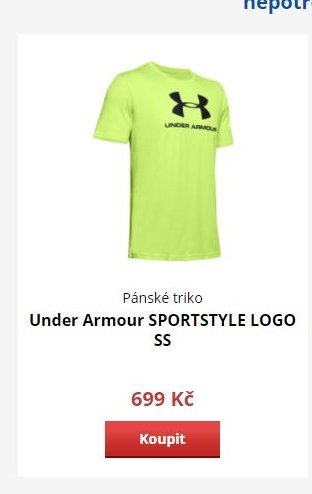 Pánské triko Under Armour SPORTSTYLE LOGO SS