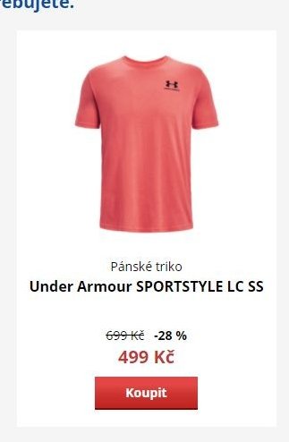 Pánské triko Under Armour SPORTSTYLE LC SS
