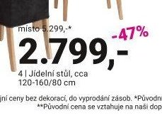4 | Jídelní stůl, cca 120-160/80 cm