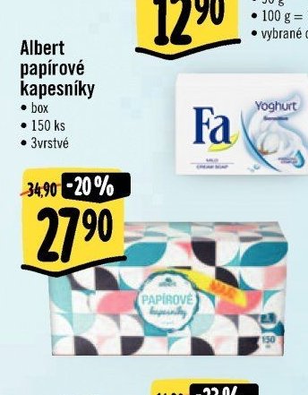 Albert papírové kapesníky