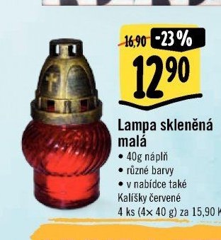 Lampa skleněná malá