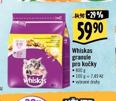 Whiskas granule pro kočky