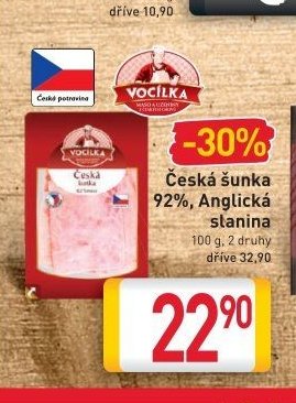 Česká šunka 92%, Anglická slanina