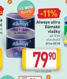 Always ultra Dámské vložky