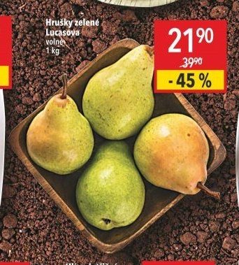 Hrušky zelené Lucasova volné 1 kg
