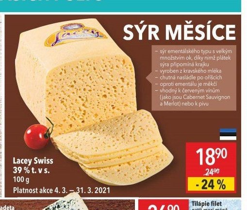 Lacey Swiss 39 % t. v s. 100 g