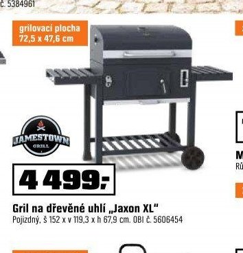 Gril na dřevěné uhlí „Jaxon XL“