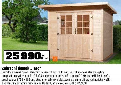 Zahradní domek Taro Weka