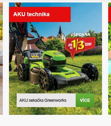 AKU sekačka Greenworks - Mountfield akcniletaky.com