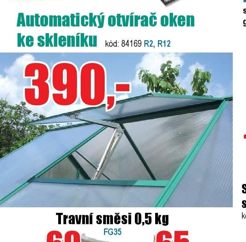 Automatický otvírač oken ke skleníku