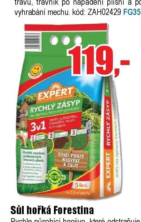 Rychlý zásyp na opravu travních porostů 3v1