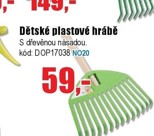 Dětské plastové hrábě
