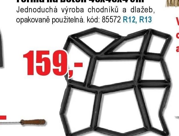 Forma na beton 43x43x4 cm