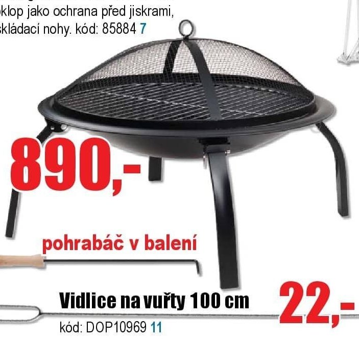 Přenosné ohniště Lagrada 56 cm