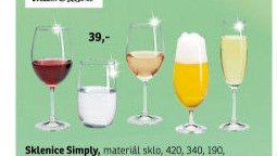 Sklenice Simply, materiál sklo - ASKO akcniletaky.com
