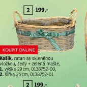 Košík, ratan se skleněnou vložkou - ASKO akcniletaky.com