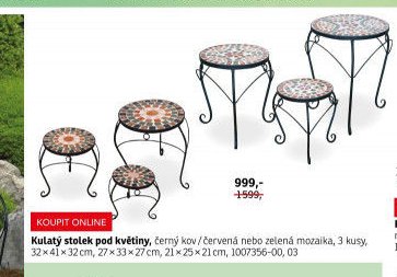 Kulatý stolek pod květiny - ASKO akcniletaky.com