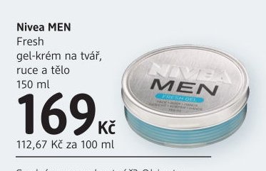 Nivea MEN Fresh gel-krém na tvář, ruce a tělo